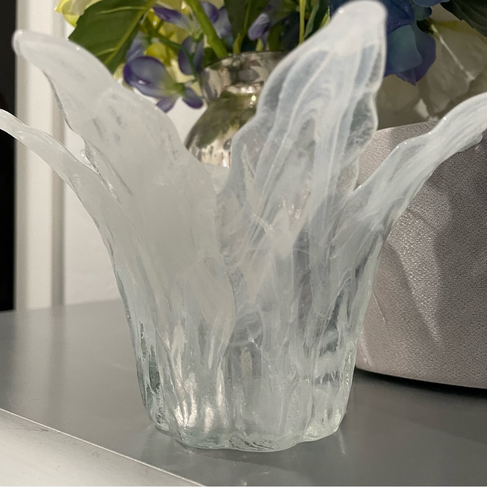New Murano Glass vase made in Italy white Tammaro Rome handmade unique decor